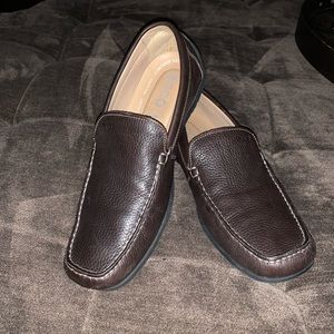 Ecco mens brown leather loafer size 10 - 10.5